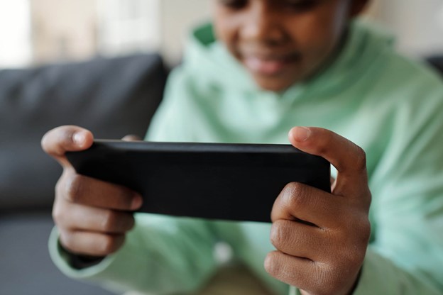 A child playing a game